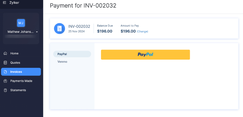 Zoho One third party integration