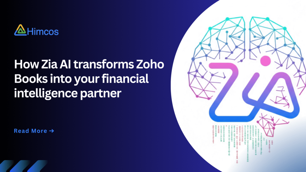 Zia AI In Zoho Books: Smarter, Faster Financial Control